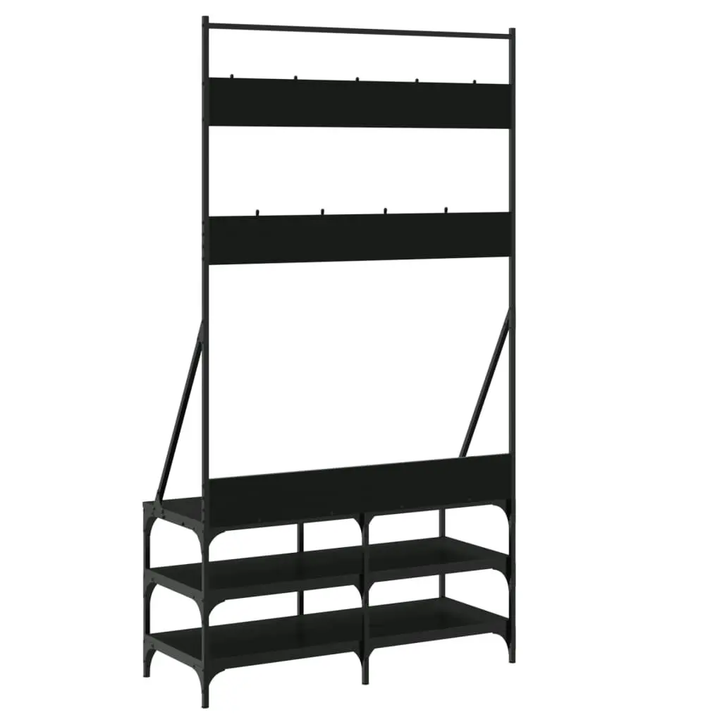 Clothes Rack with Shoe Storage Black 100x40x184 cm 837847