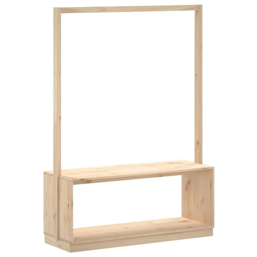 Clothes Rack with Shoe Storage 113x40x157.5 cm Solid Wood Pine 832329