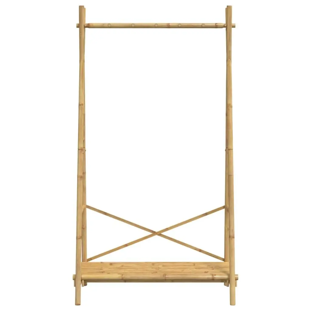 Clothes Rack with Shelf 102x50x190 cm Bamboo 368033