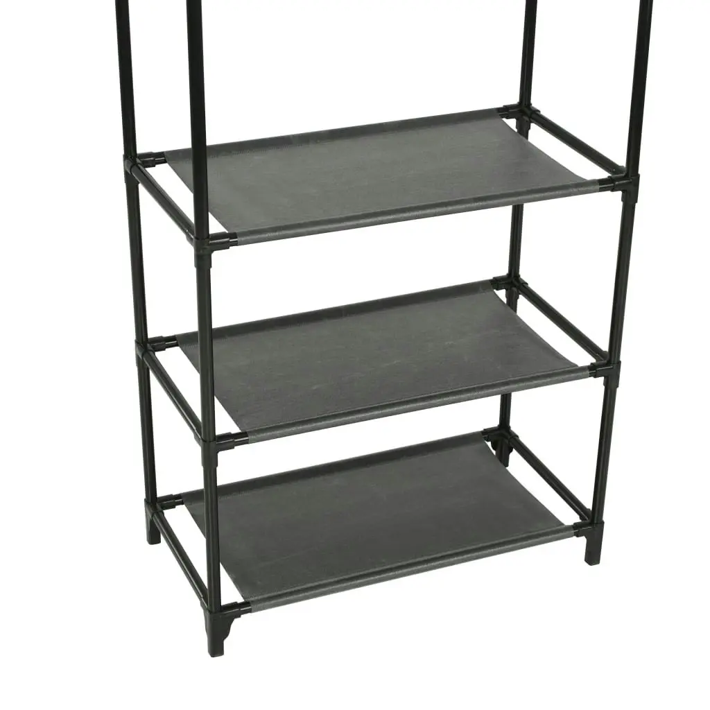 Clothes Rack Steel and Non-woven Fabric 55x28.5x175 cm Black 245742