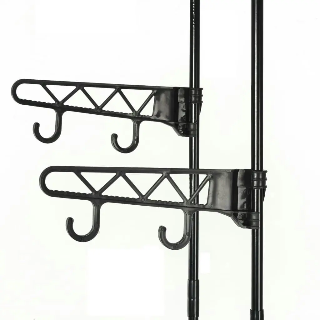 Clothes Rack Steel and Non-woven Fabric 55x28.5x175 cm Black 245742