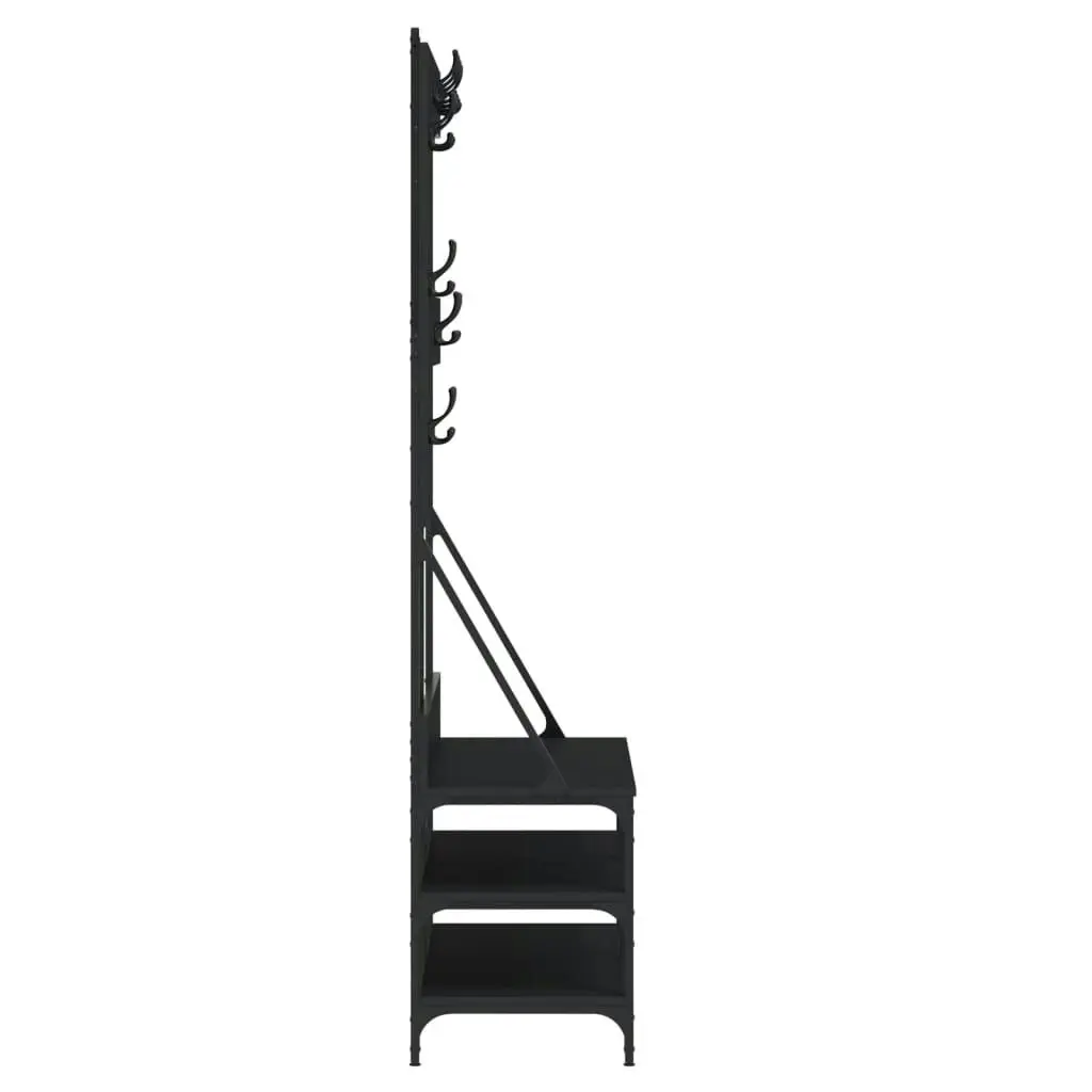 Clothes Rack with Shoe Storage Black 100x40x184 cm 837852