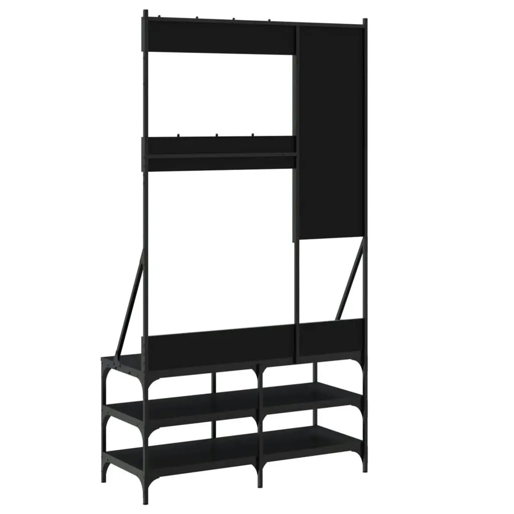 Clothes Rack with Shoe Storage Black 100x40x184 cm 837852