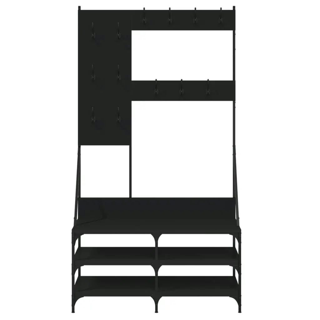 Clothes Rack with Shoe Storage Black 100x40x184 cm 837852