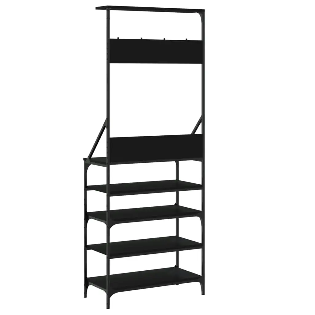 Clothes Rack with Shoe Storage Black 70x34x184 cm 837872