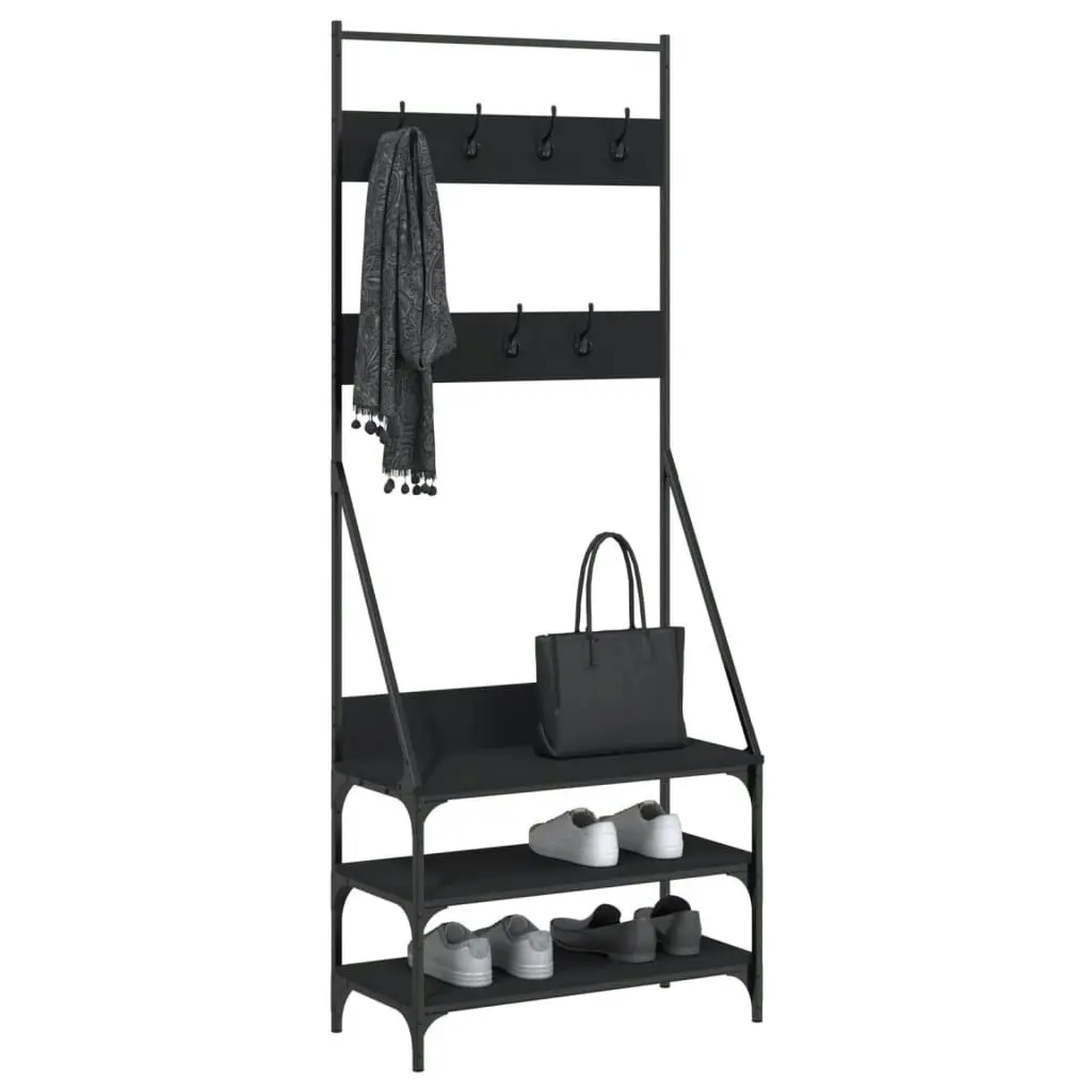 Clothes Rack with Shoe Storage Black 72x34x184 cm 837827