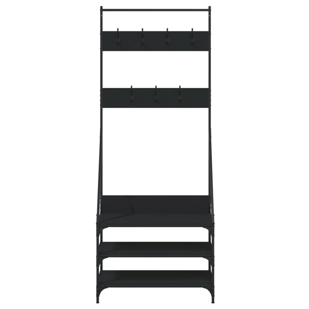 Clothes Rack with Shoe Storage Black 72x34x184 cm 837827