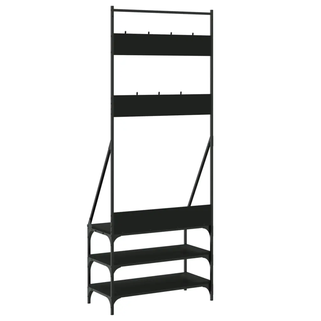 Clothes Rack with Shoe Storage Black 72x34x184 cm 837827