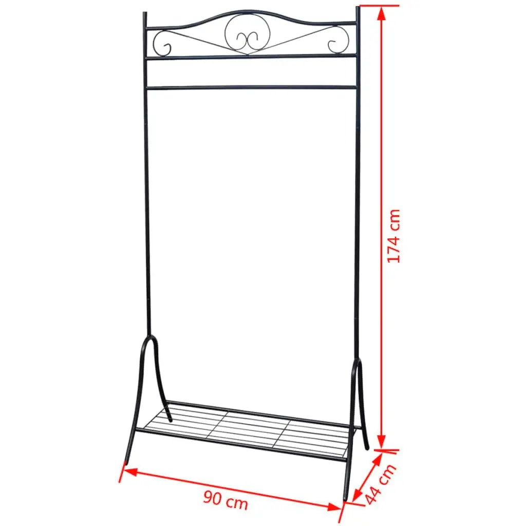 Clothing Rack Black Steel 243000