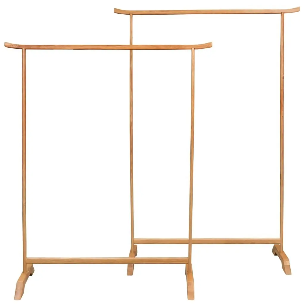 Clothes Racks 2 pcs Solid Oak Wood 247047