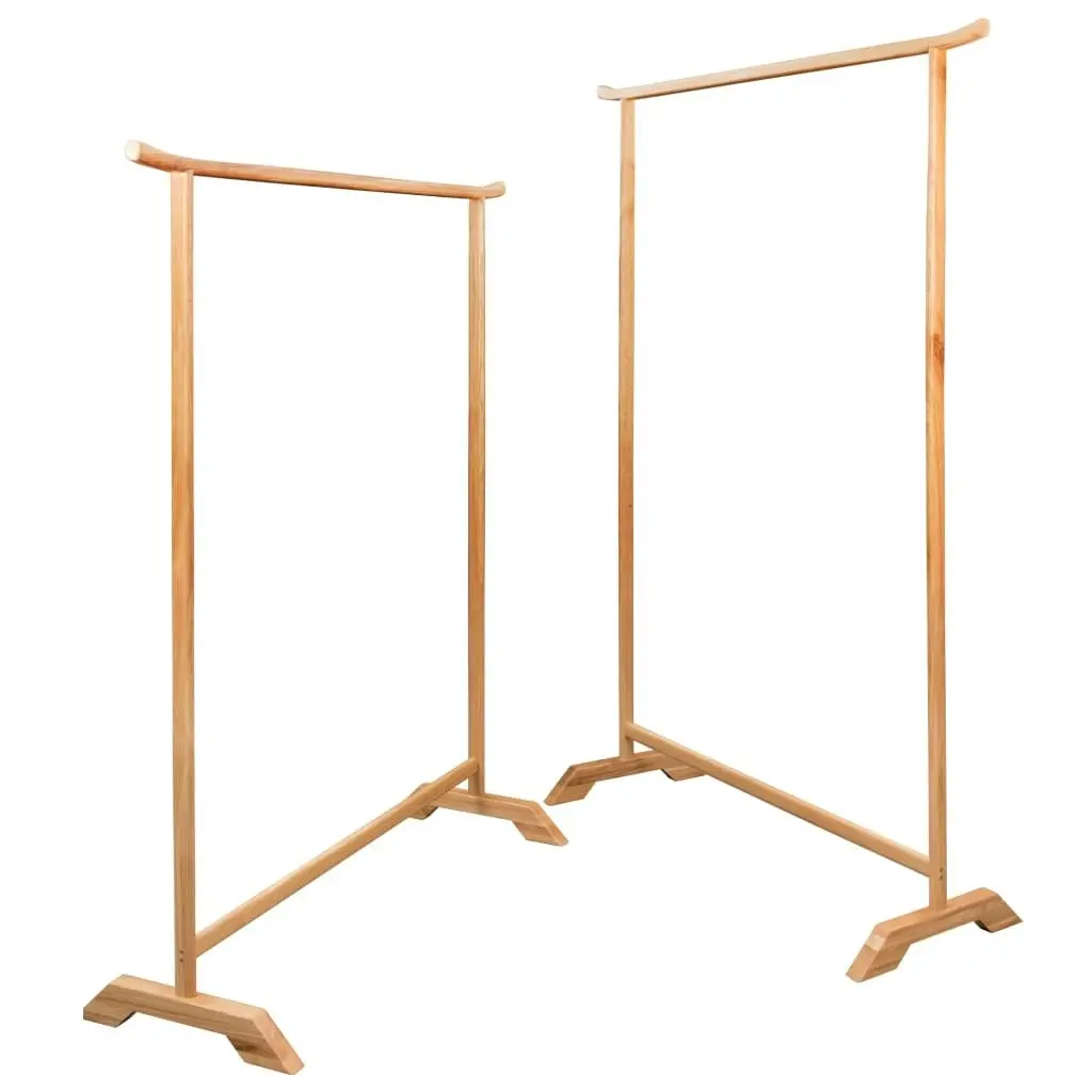 Clothes Racks 2 pcs Solid Oak Wood 247047