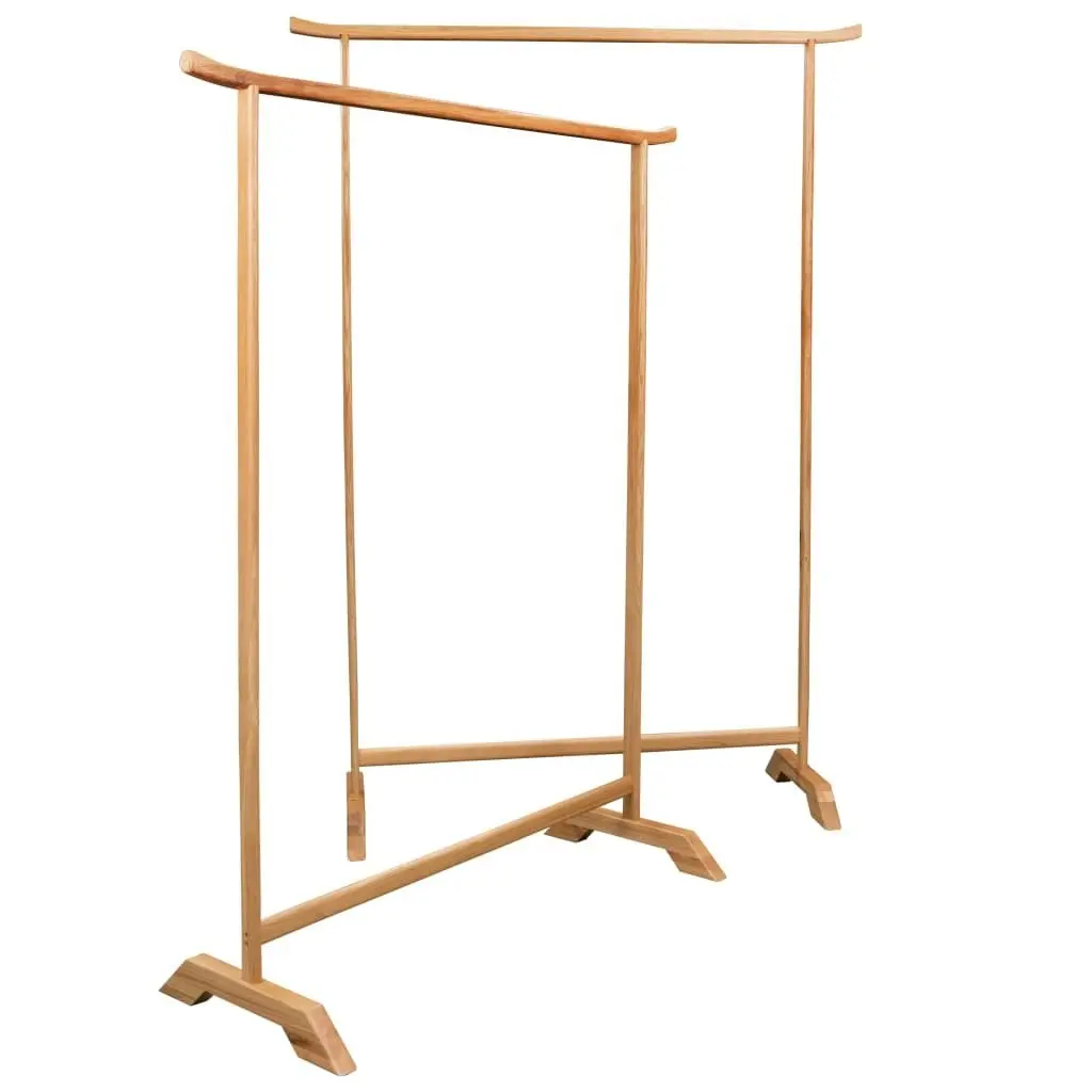 Clothes Racks 2 pcs Solid Oak Wood 247047