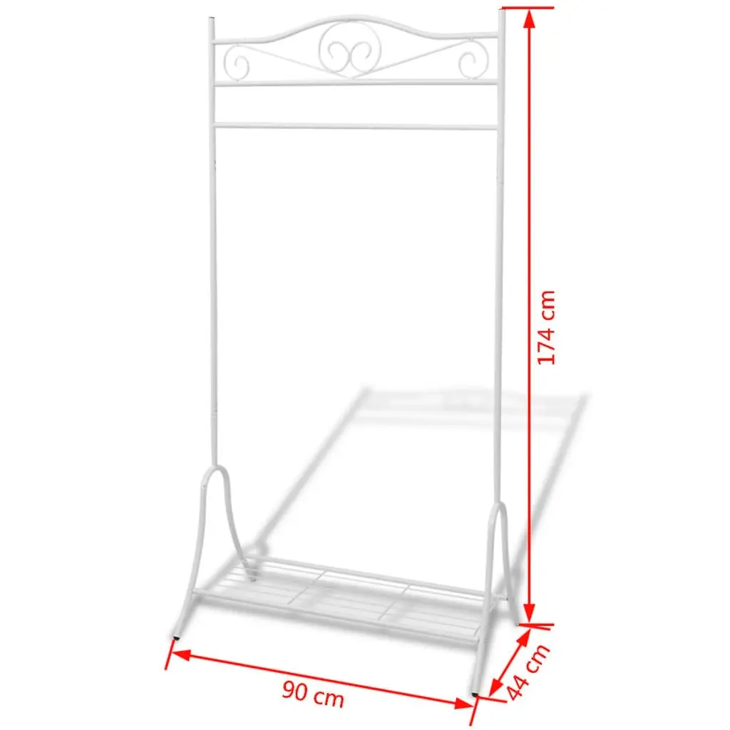 Clothing Rack White Steel 242999