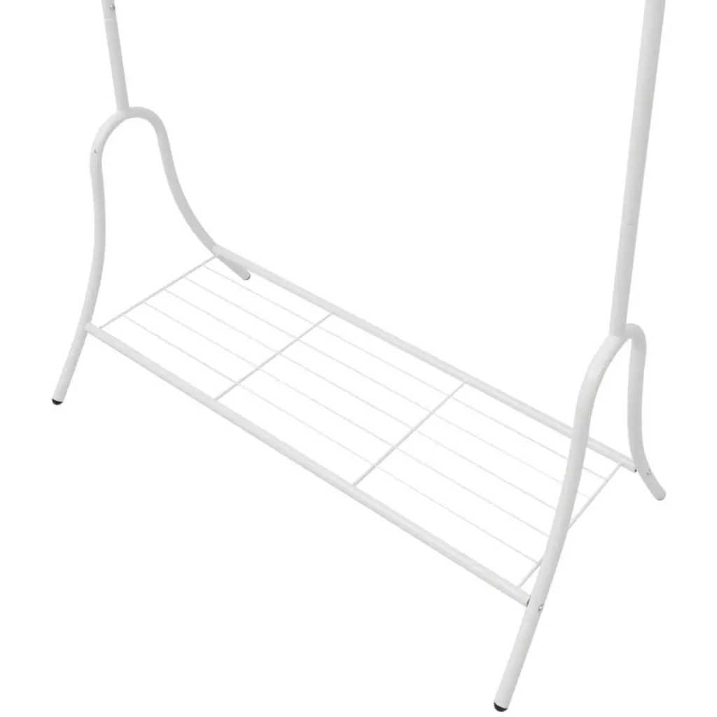 Clothing Rack White Steel 242999