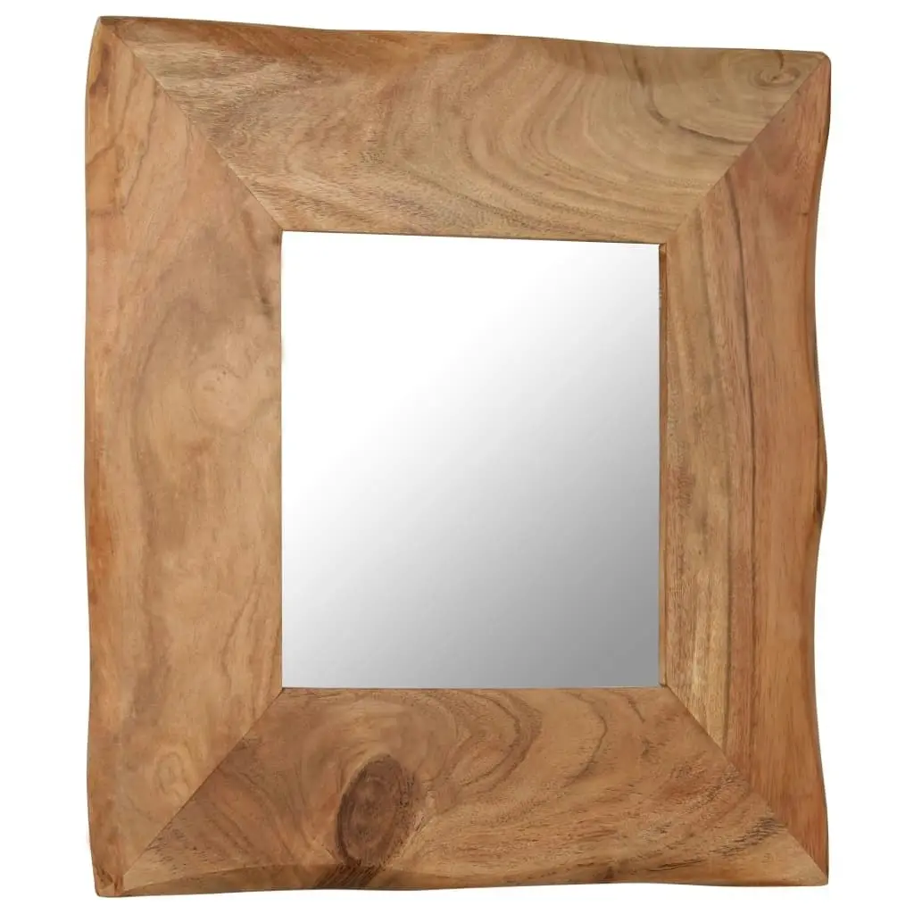 Cosmetic Mirror 50x50 cm Solid Acacia Wood 246267