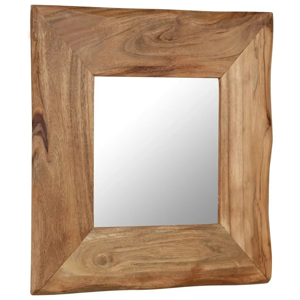 Cosmetic Mirror 50x50 cm Solid Acacia Wood 246267