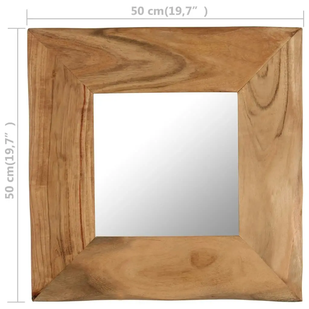 Cosmetic Mirror 50x50 cm Solid Acacia Wood 246267