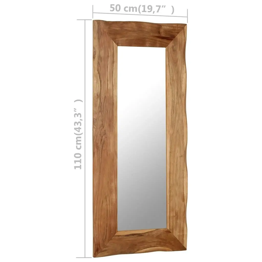 Cosmetic Mirror 50x110 cm Solid Acacia Wood 246269