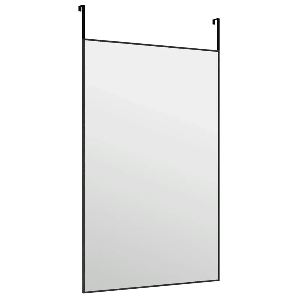 Door Mirror Black 50x80 cm Glass and Aluminium 327410