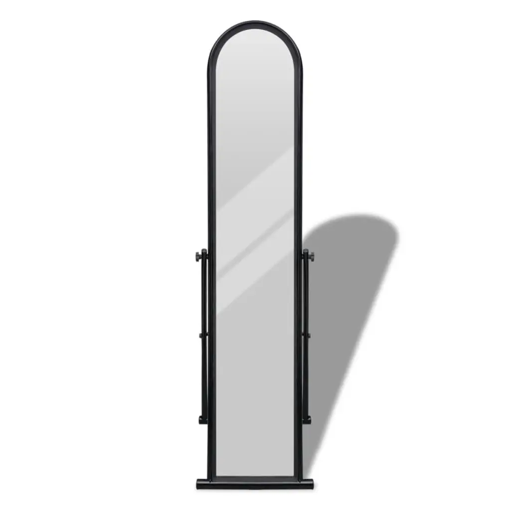 Free Standing Floor Mirror Full Length Rectangular Black 240579