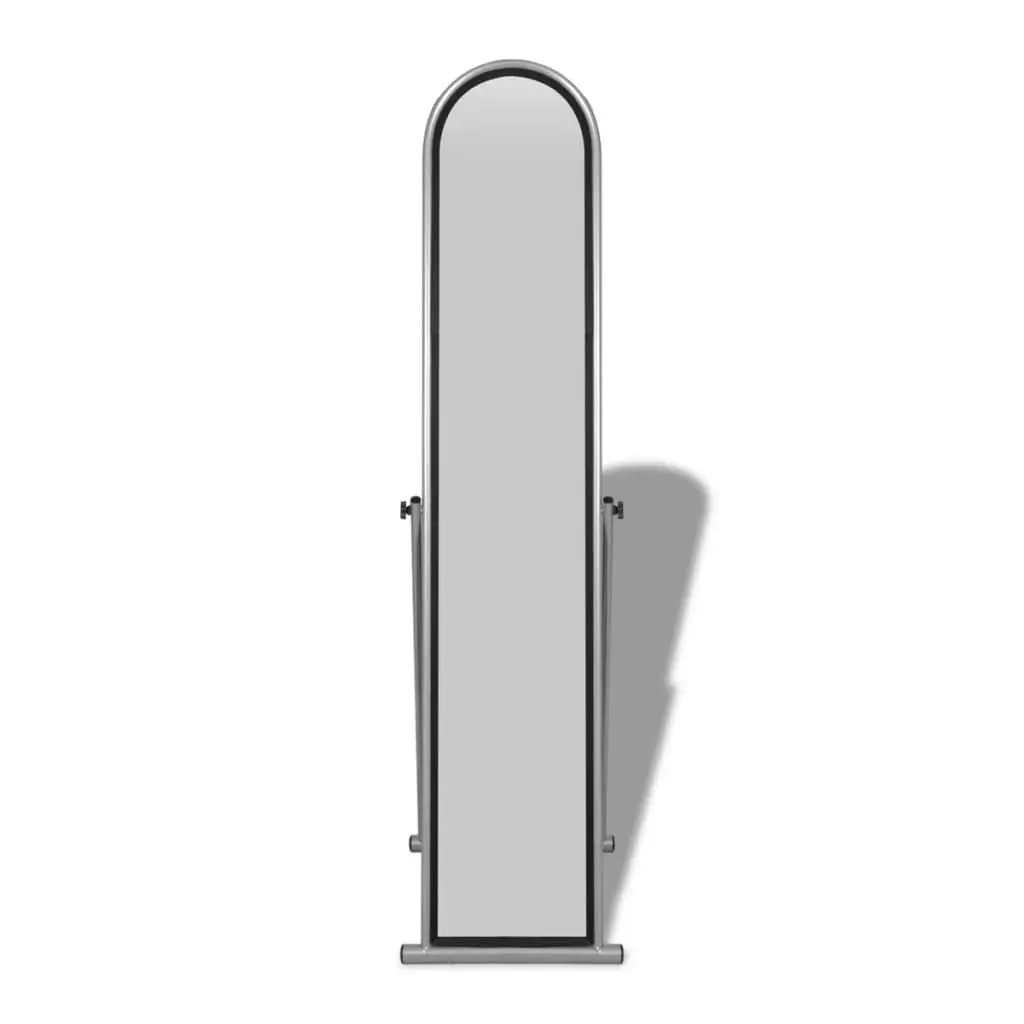 Free Standing Floor Mirror Full Length Rectangular Grey 240580