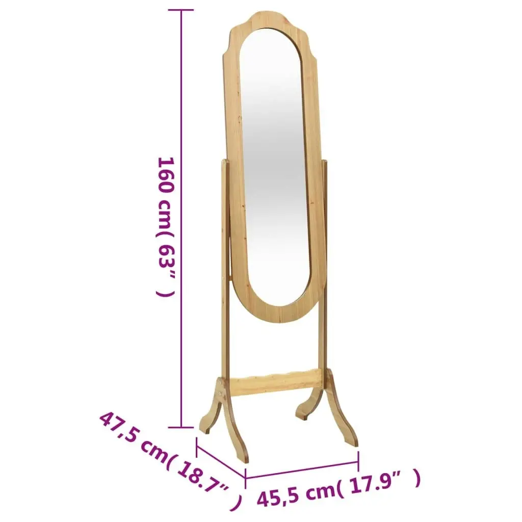 Free Standing Mirror 45.5x47.5x160 cm Engineered Wood 353905