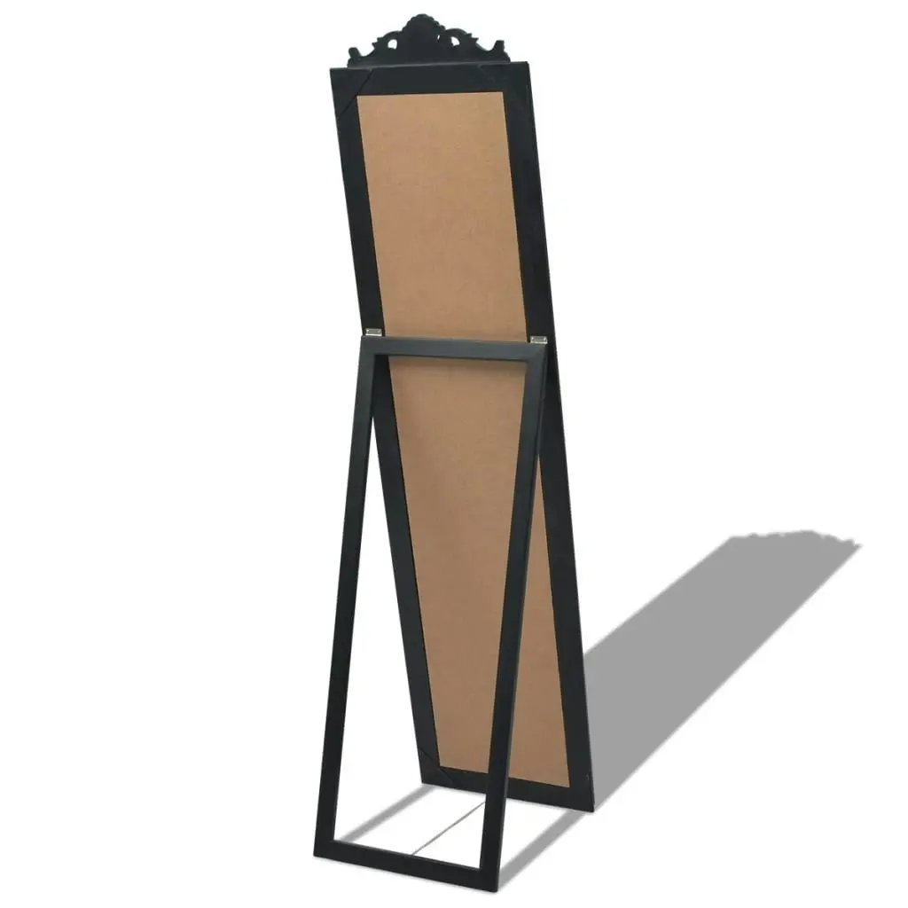 Free-Standing Mirror Baroque Style 160x40 cm Black 243694