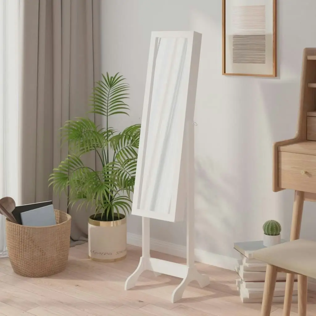 Free-Standing Mirror White 34x37x146 cm 351763