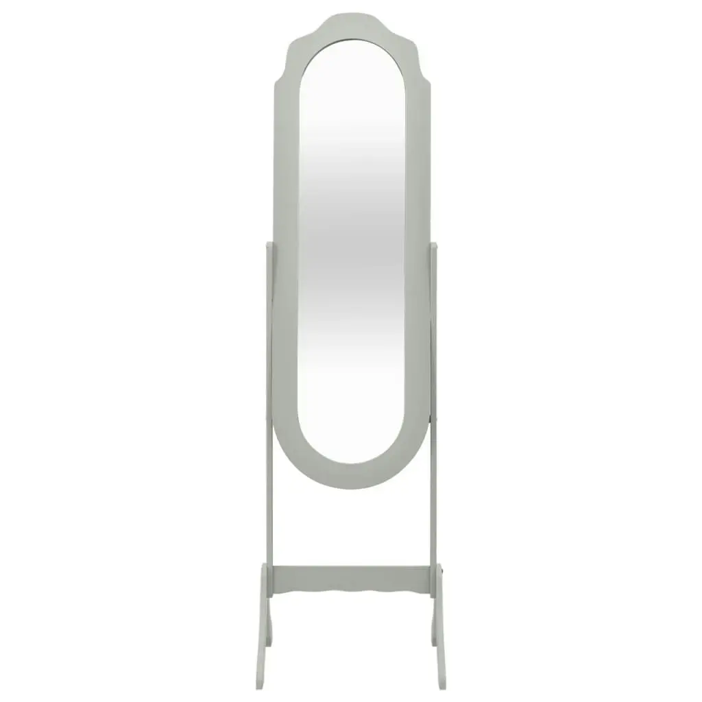 Free Standing Mirror Grey 46x48x164 cm 323965