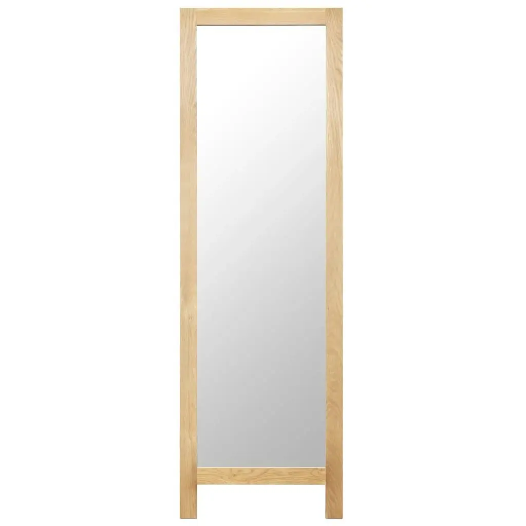 Freestanding Mirror 48x46.5x150 cm Solid Oak Wood 247454