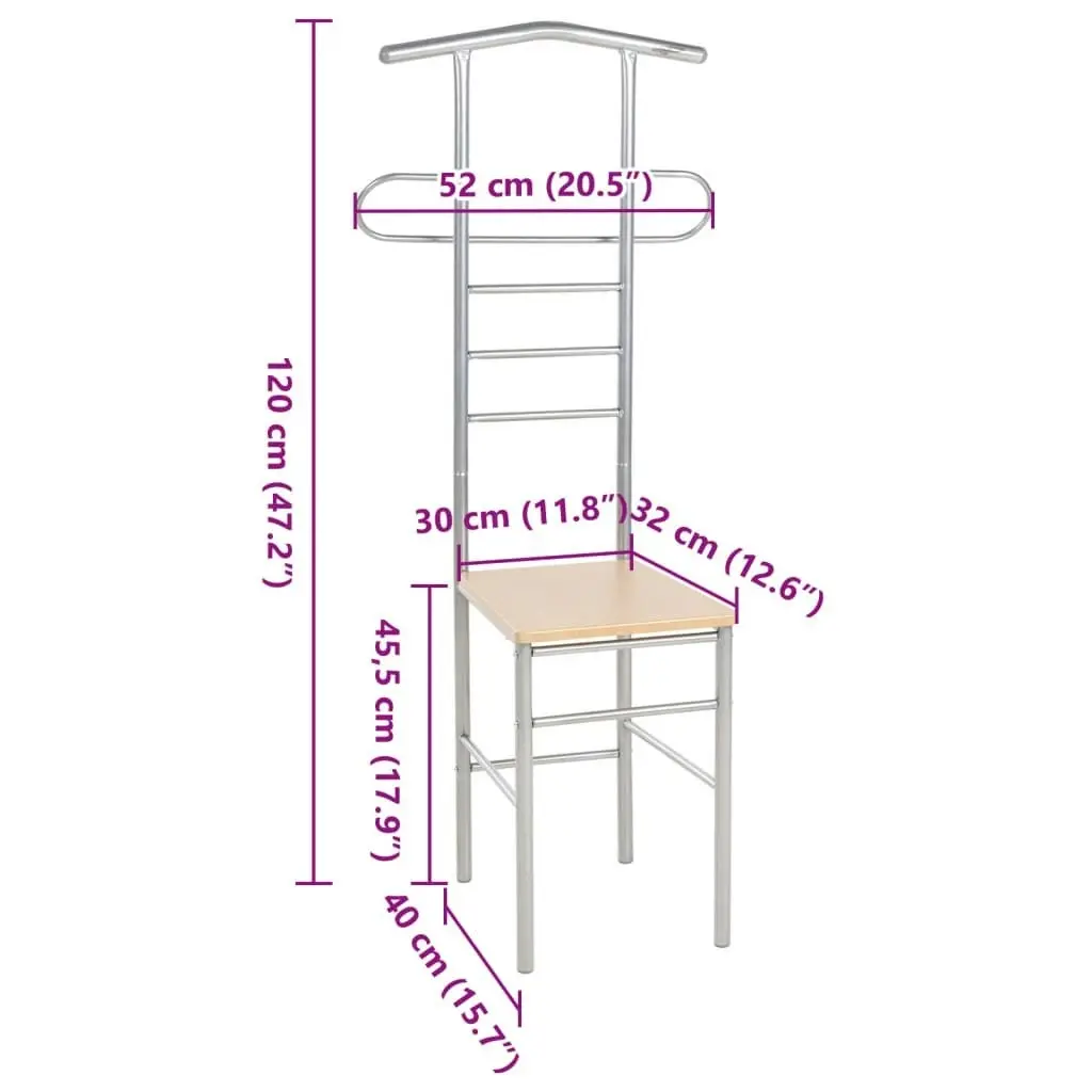 Gentleman's Valet Chairs 2 pcs Metal 60651