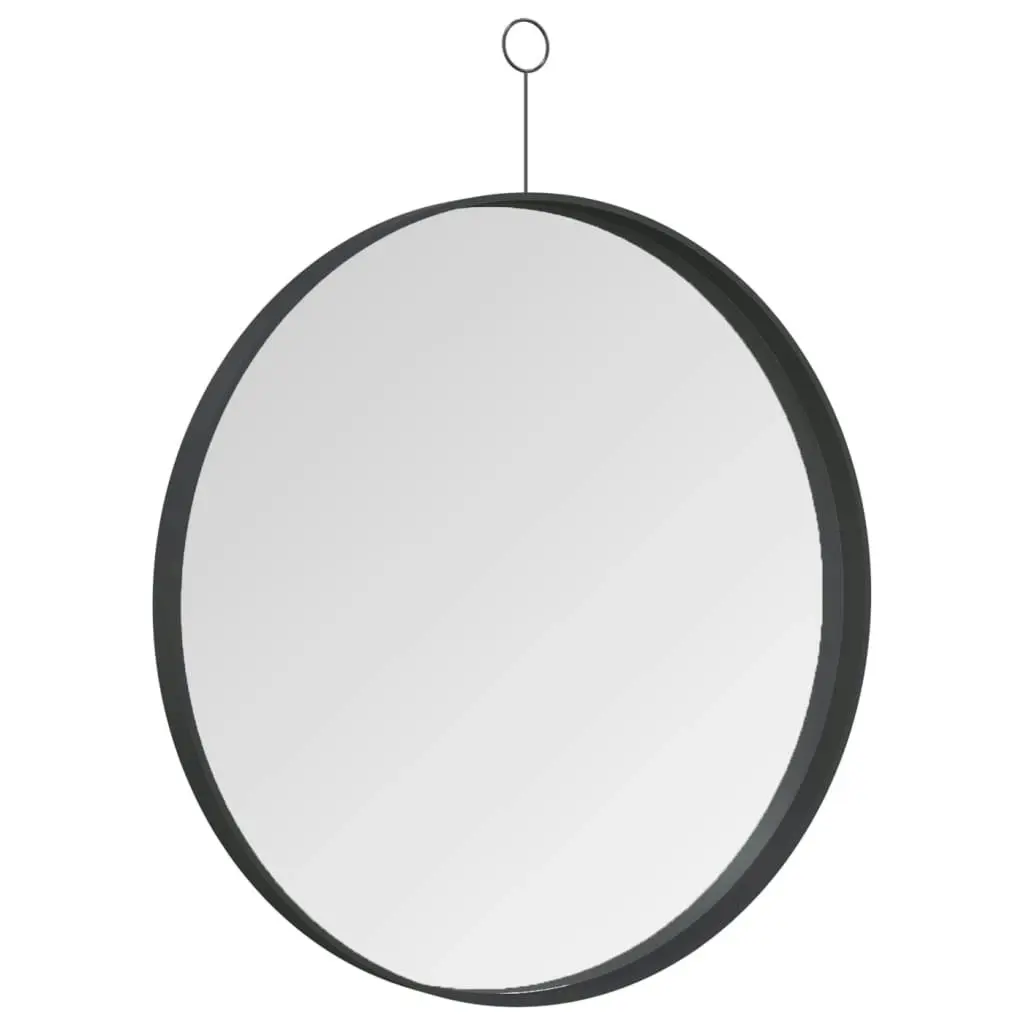 Hanging Mirror with Hook Black 50 cm 322309