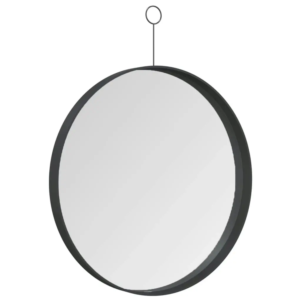 Hanging Mirror with Hook Black 40 cm 322308