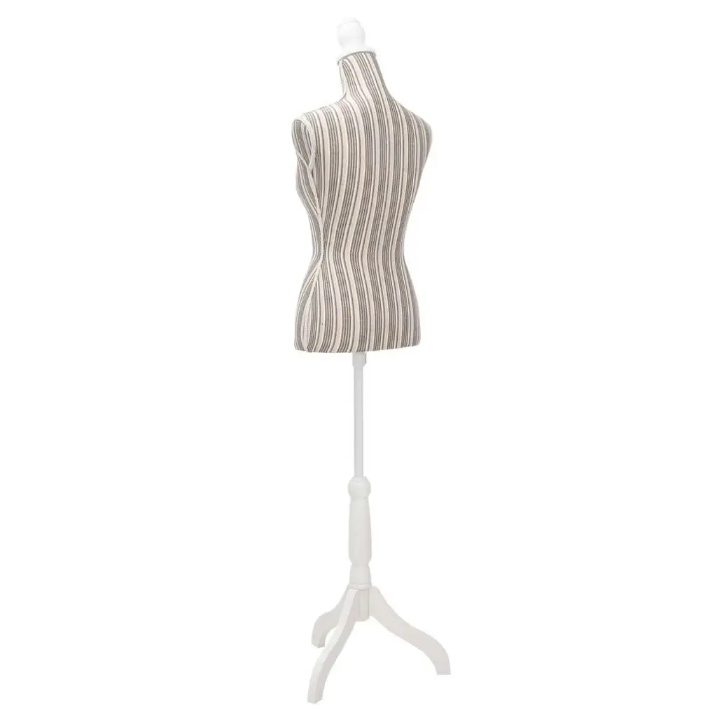 Ladies Bust Display Mannequin Linen With Stripes 30031