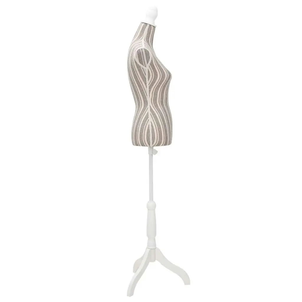 Ladies Bust Display Mannequin Linen With Stripes 30031