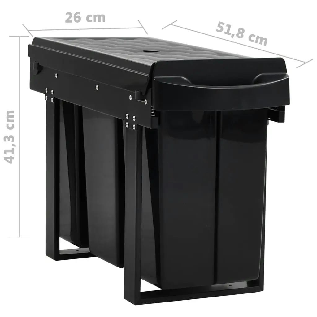 Kitchen Cupboard Pull-out Dustbin Soft-Close 36 L 51180