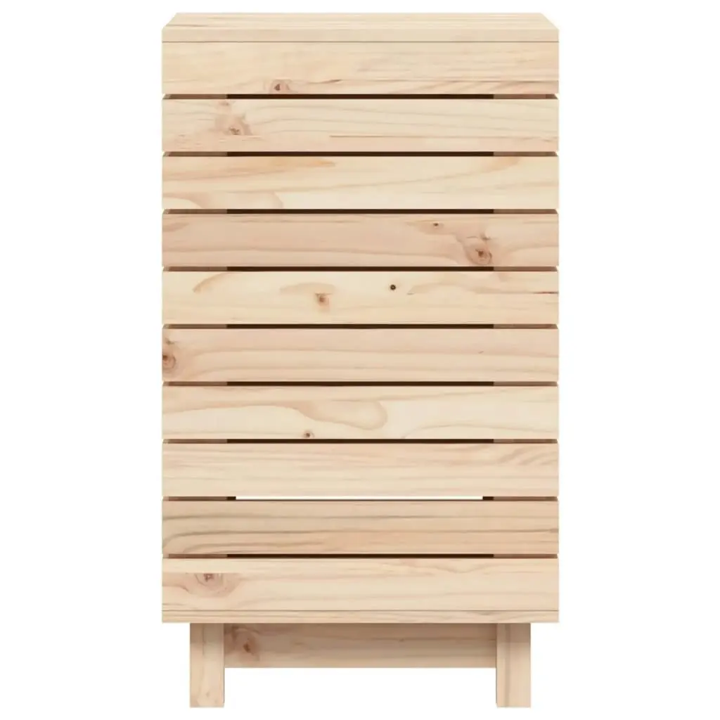 Laundry Basket 44x44x76 cm Solid Wood Pine 832321