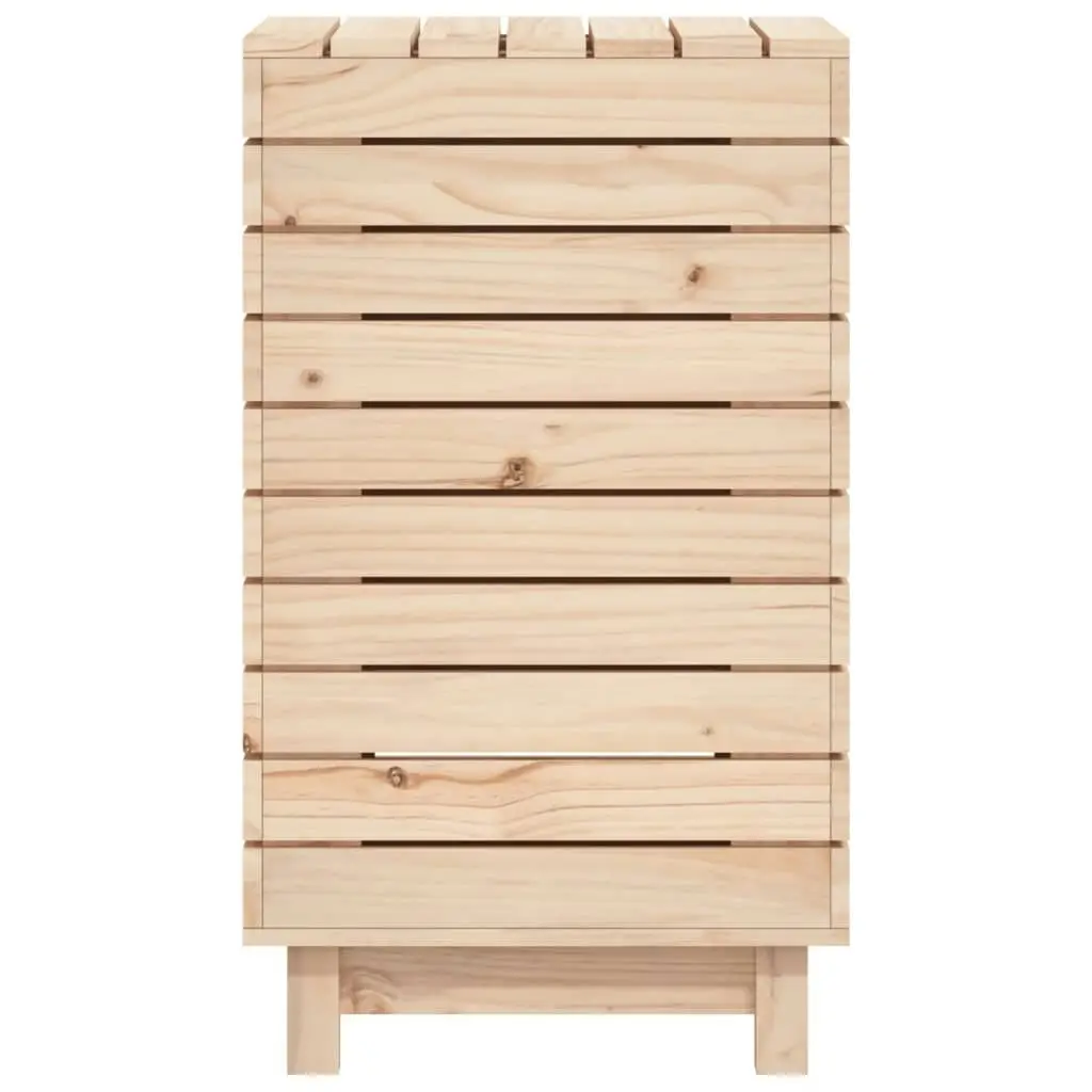 Laundry Basket 44x44x76 cm Solid Wood Pine 832321