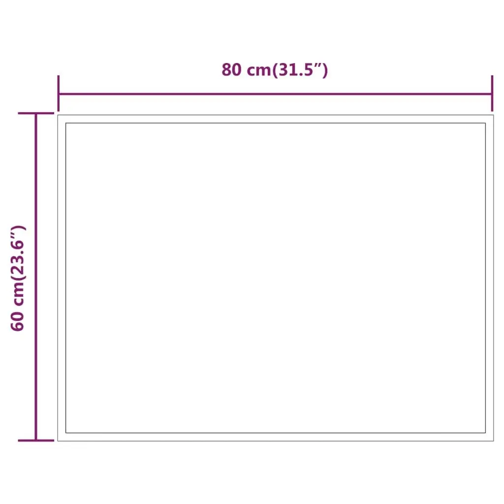 LED Bathroom Mirror 80x60 cm 151768