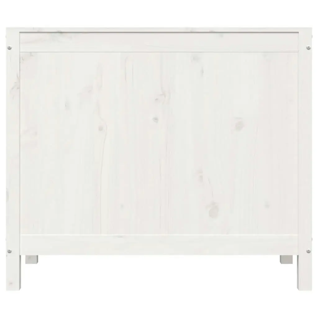 Laundry Box White 88.5x44x76 cm Solid Wood Pine 823580