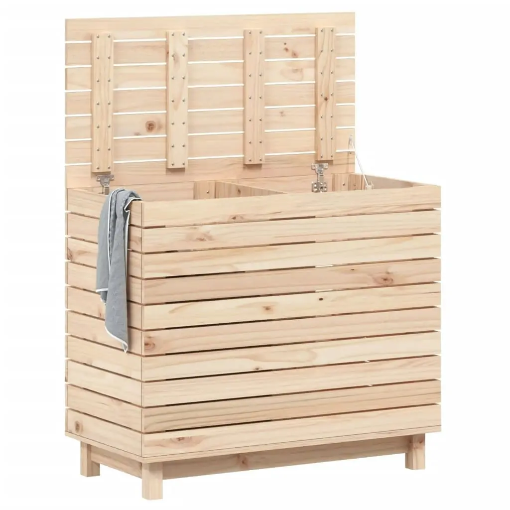 Laundry Basket 88.5x44x76 cm Solid Wood Pine 832323