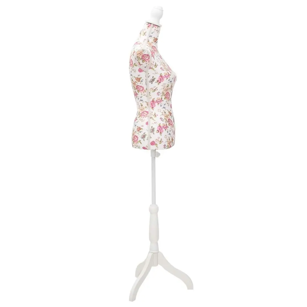 Ladies Bust Display Mannequin Cotton White With Rose 30030