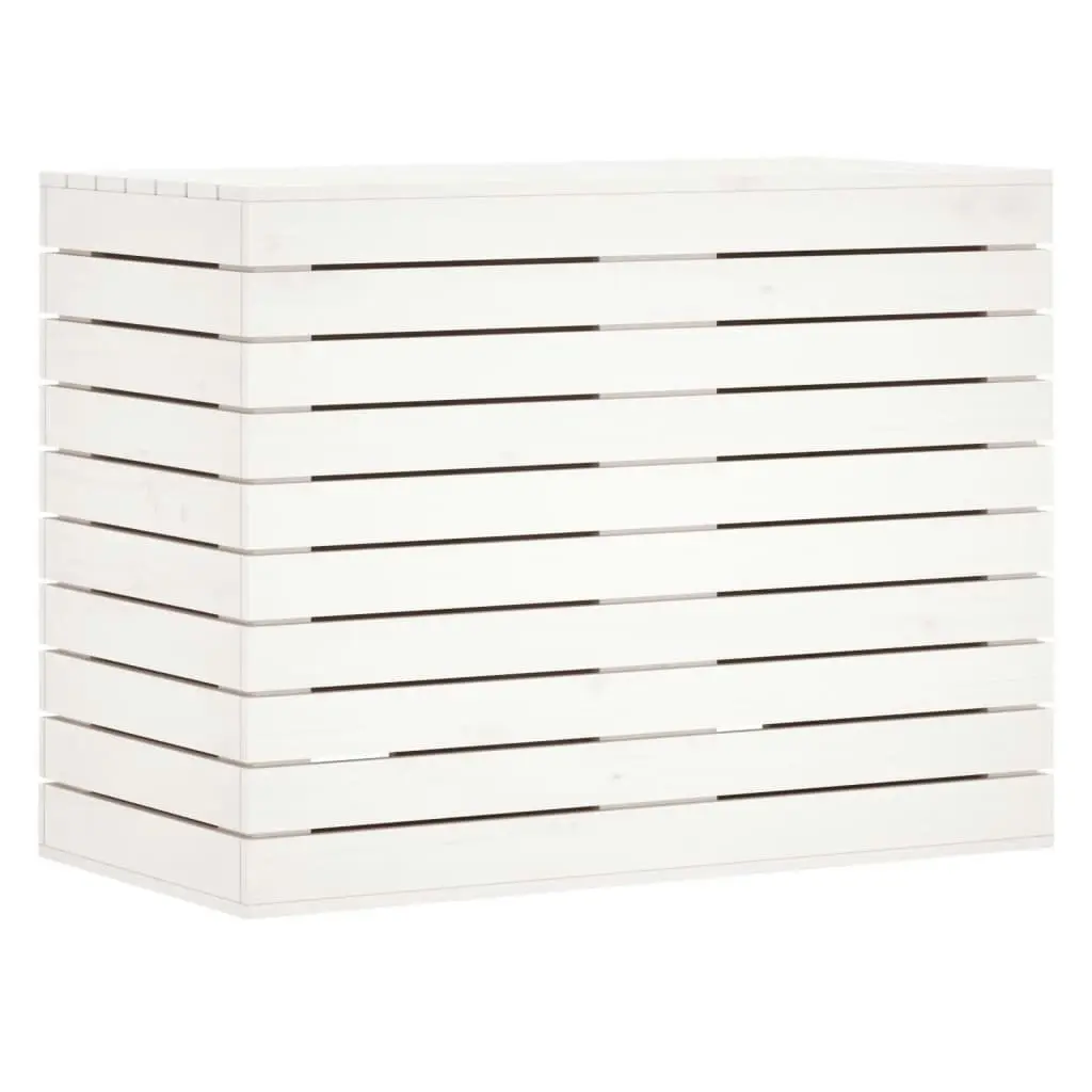 Laundry Basket White 88.5x44x66 cm Solid Wood Pine 832320