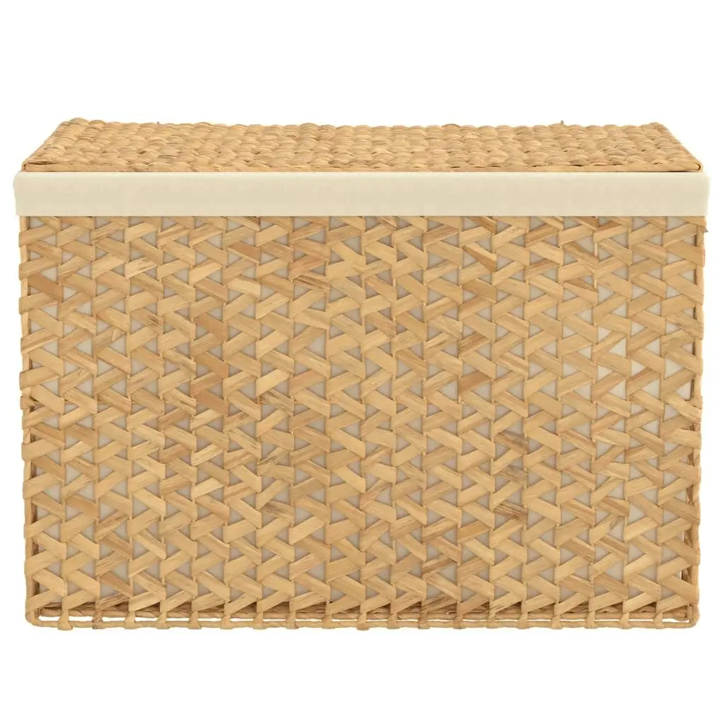 Laundry Basket with 3 Sections 75x42.5x52 cm Water Hyacinth 355184