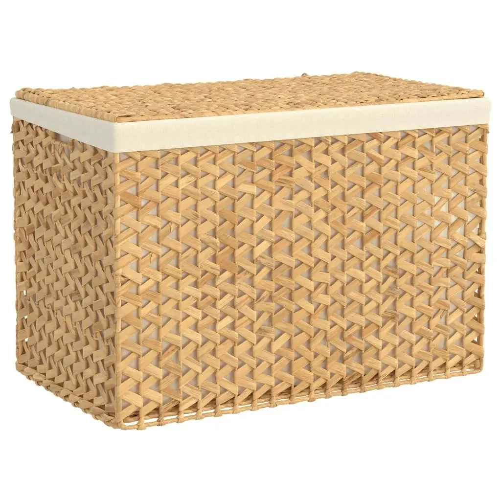 Laundry Basket with 3 Sections 75x42.5x52 cm Water Hyacinth 355184