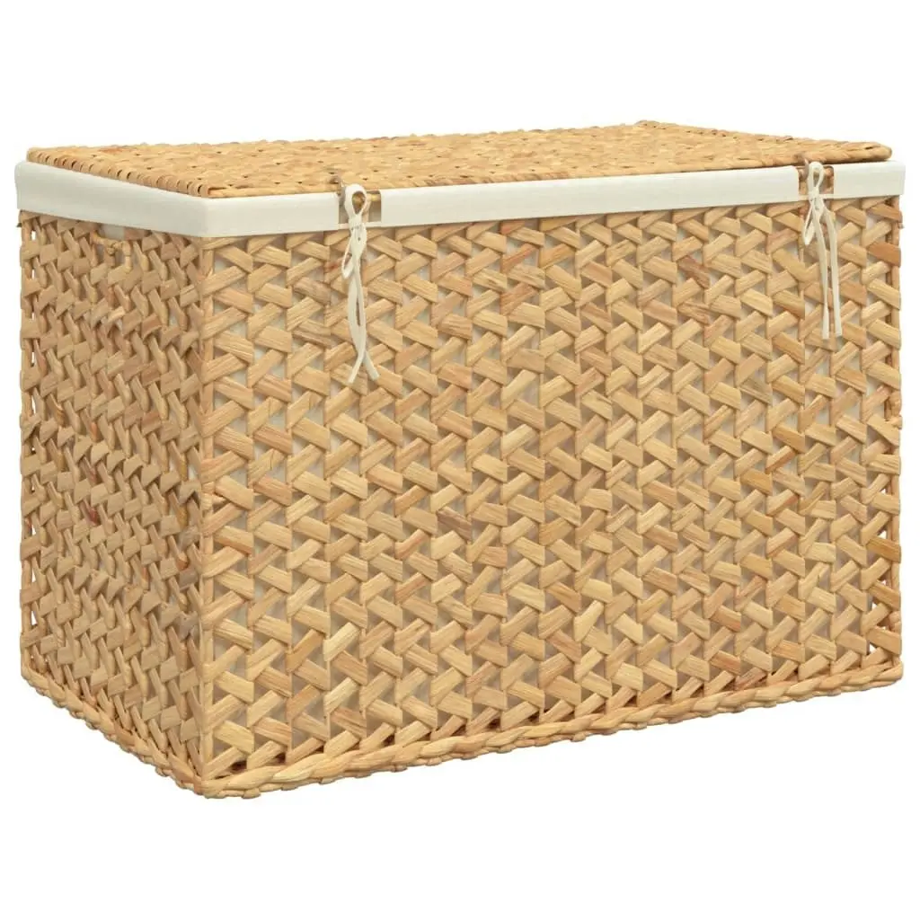 Laundry Basket with 3 Sections 75x42.5x52 cm Water Hyacinth 355184