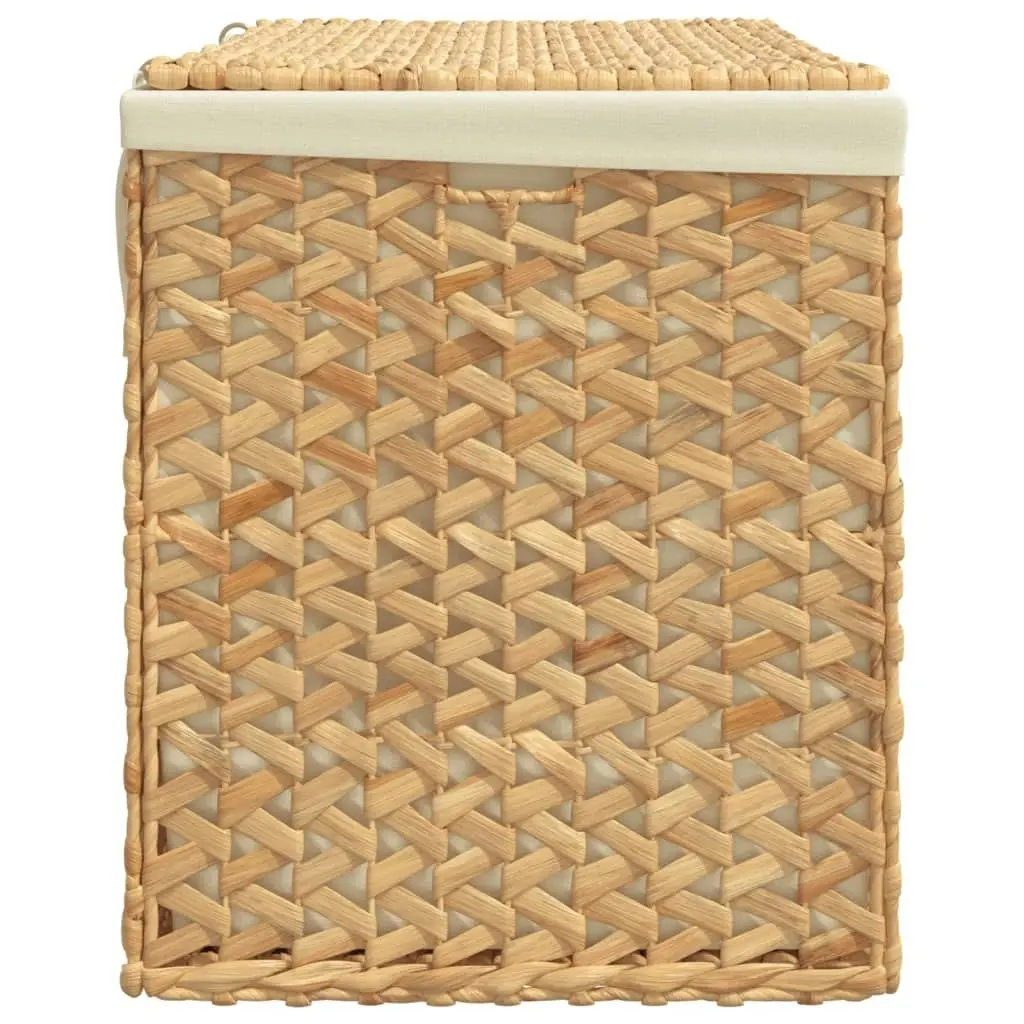 Laundry Basket with 3 Sections 75x42.5x52 cm Water Hyacinth 355184