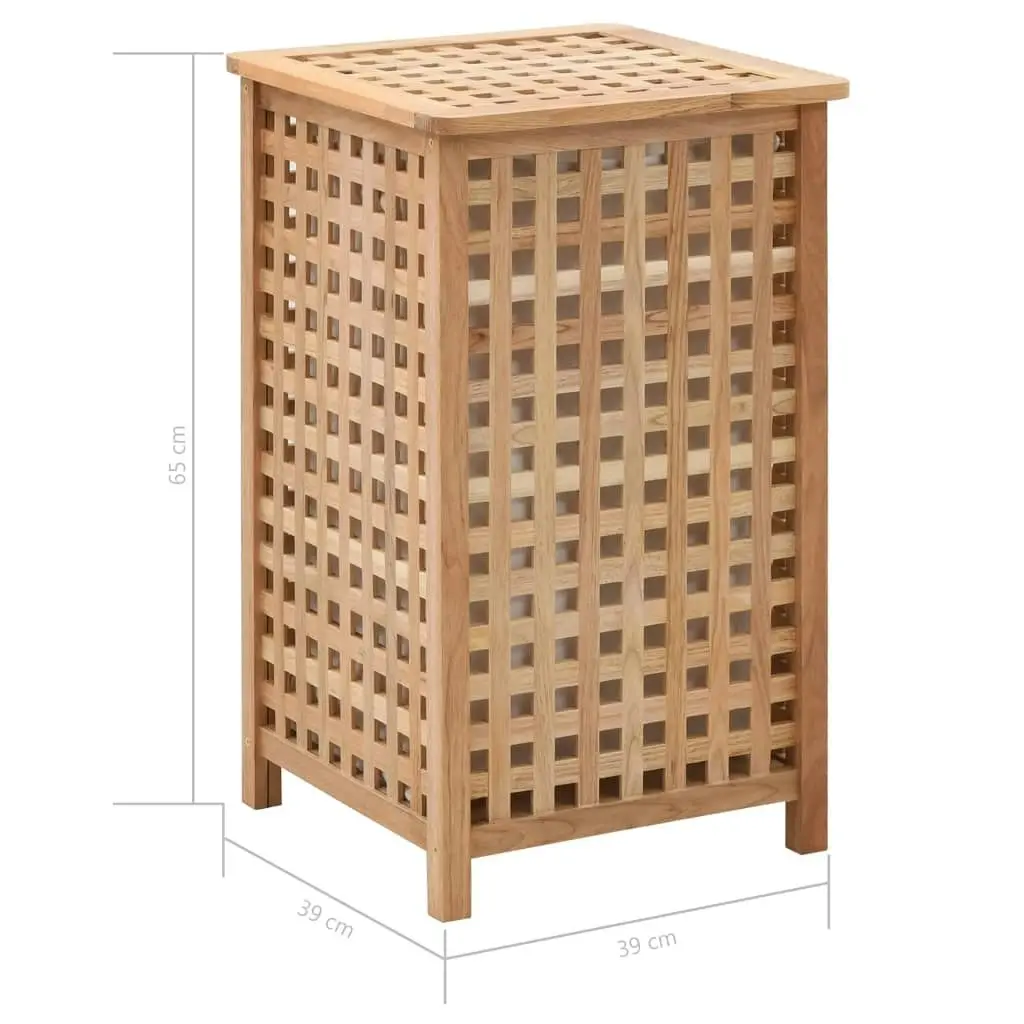 Laundry Bin 39x39x65 cm Solid Walnut Wood 247603