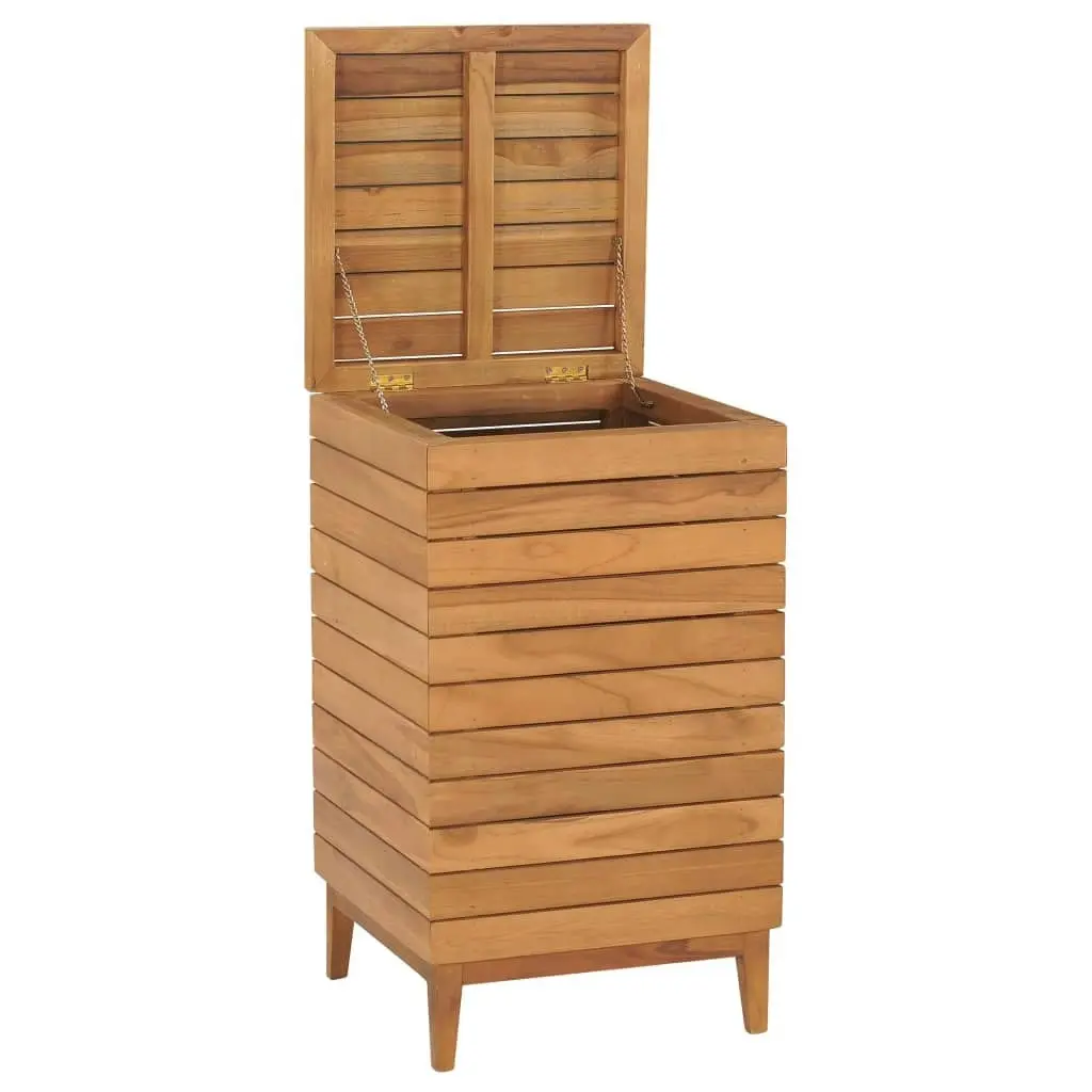 Laundry Basket 40x40x70 cm Solid Teak Wood 289076