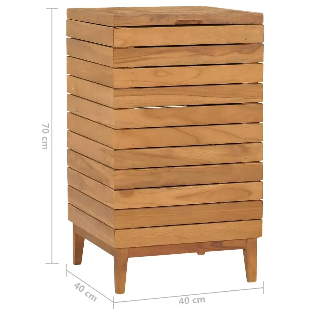 Laundry Basket 40x40x70 cm Solid Teak Wood 289076